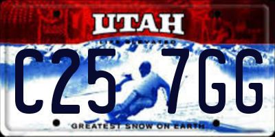 UT license plate C257GG
