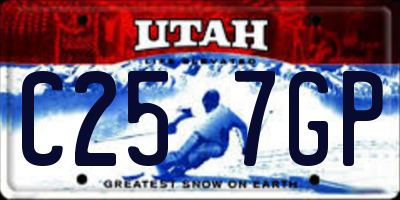 UT license plate C257GP