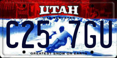 UT license plate C257GU