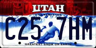 UT license plate C257HM