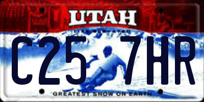 UT license plate C257HR