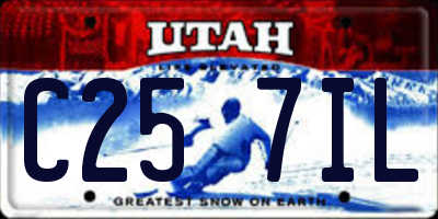 UT license plate C257IL