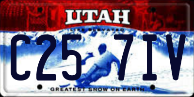 UT license plate C257IV