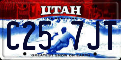 UT license plate C257JT