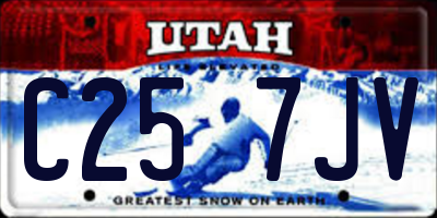 UT license plate C257JV