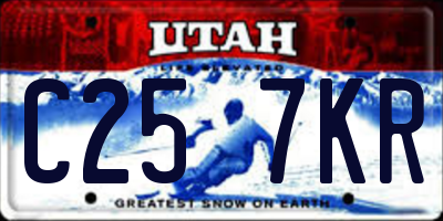 UT license plate C257KR