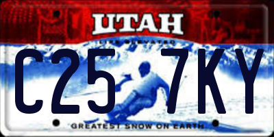 UT license plate C257KY