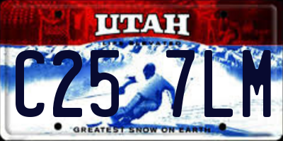 UT license plate C257LM