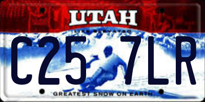 UT license plate C257LR