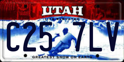 UT license plate C257LV