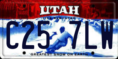 UT license plate C257LW