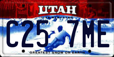 UT license plate C257ME