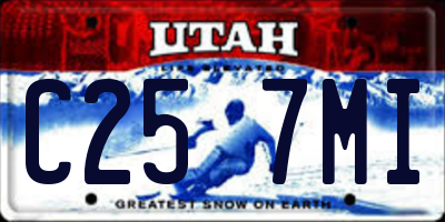 UT license plate C257MI