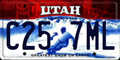 UT license plate C257ML