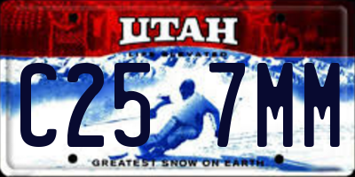 UT license plate C257MM
