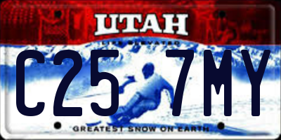 UT license plate C257MY