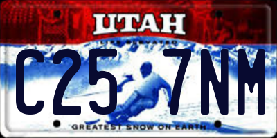 UT license plate C257NM