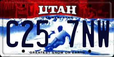 UT license plate C257NW