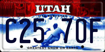 UT license plate C257OF