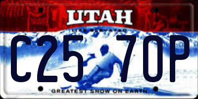 UT license plate C257OP
