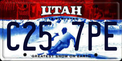 UT license plate C257PE