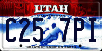 UT license plate C257PI