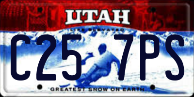 UT license plate C257PS