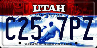 UT license plate C257PZ