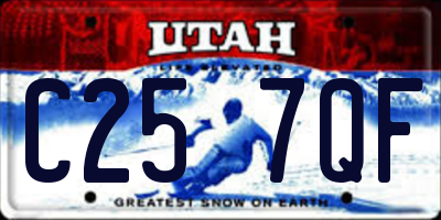 UT license plate C257QF