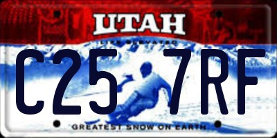 UT license plate C257RF
