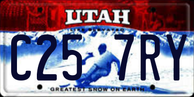 UT license plate C257RY