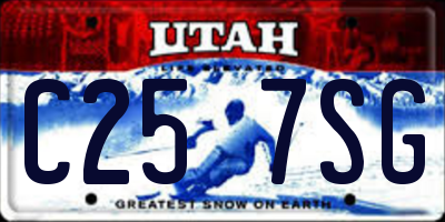 UT license plate C257SG