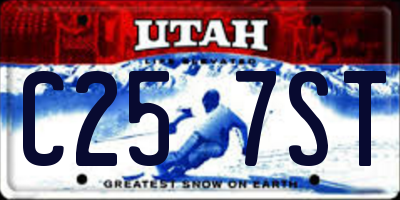 UT license plate C257ST