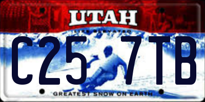 UT license plate C257TB