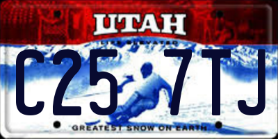UT license plate C257TJ