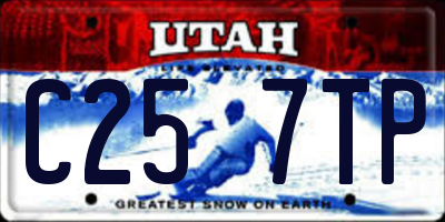UT license plate C257TP