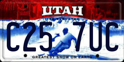 UT license plate C257UC
