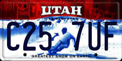 UT license plate C257UF