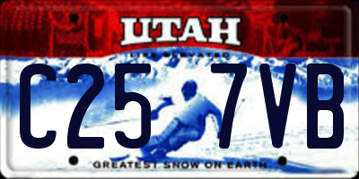 UT license plate C257VB