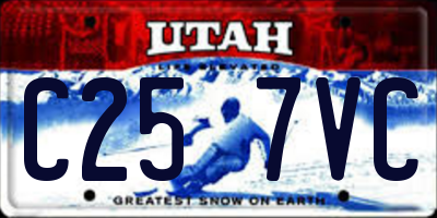UT license plate C257VC
