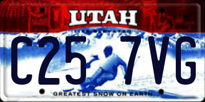 UT license plate C257VG