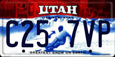UT license plate C257VP