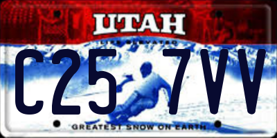 UT license plate C257VV