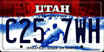 UT license plate C257WH