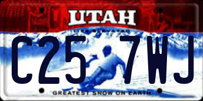 UT license plate C257WJ