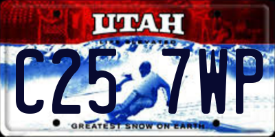 UT license plate C257WP