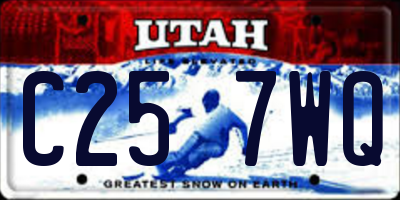 UT license plate C257WQ