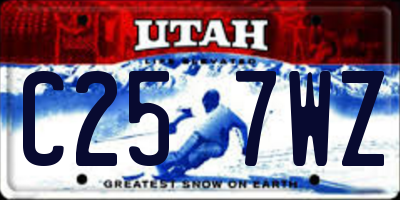 UT license plate C257WZ
