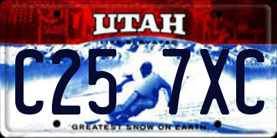UT license plate C257XC