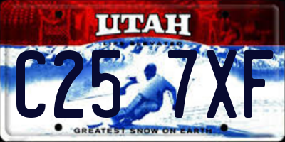 UT license plate C257XF